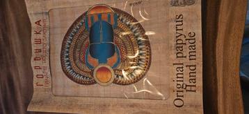 Egyptische papyrus handgeschilderde kunst beschikbaar voor biedingen