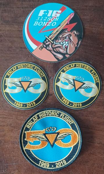 2x sticker RNLAF 1969-2019 1 velcrobadge 1x sticker 312 Sq 