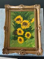 Zonnebloemen olieverf. Schilderij, Antiek en Kunst, Ophalen of Verzenden