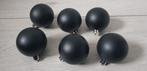 6 zwarte nieuwe egaal kleurige kerstballen, Diversen, Kerst, Ophalen of Verzenden, Nieuw