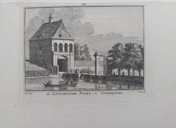 254 / Linschoter Poort te Oudewater Gravure 18e eeuw beschikbaar voor biedingen