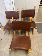 Vintage stoelen 3 stuks €60, Ophalen, Bruin, C, Vintage