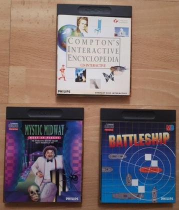 CD-i (3x)  'Battleship', 'Mistic Midway' + 'Encyclopedia' beschikbaar voor biedingen
