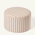 Gezocht! Beige en wit gestreepte poef van Sostrene Grene, Minder dan 50 cm, Rond, Ophalen of Verzenden, Zo goed als nieuw