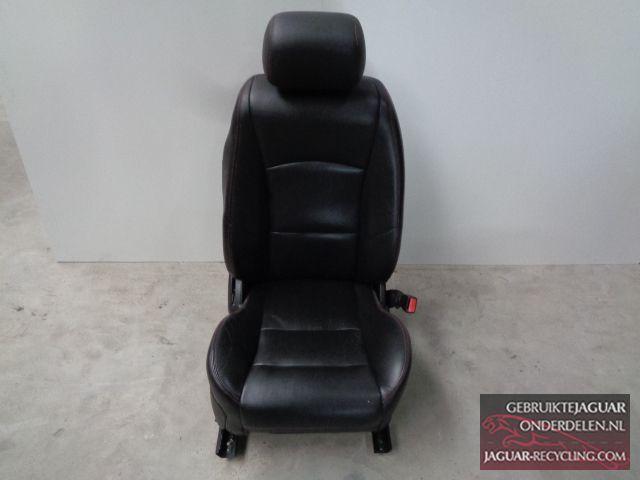 Stoel rechts Jaguar X350 zwart met rode stiksel (LEG) (HV), Auto-onderdelen, Interieur en Bekleding, Jaguar, Gebruikt, Herkomst onderdeel bekend
