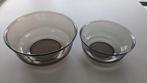 Arcoroc Vintage Rookglas Saladeschalen Set, Huis en Inrichting, Schaal, Rond, Ophalen of Verzenden, Glas
