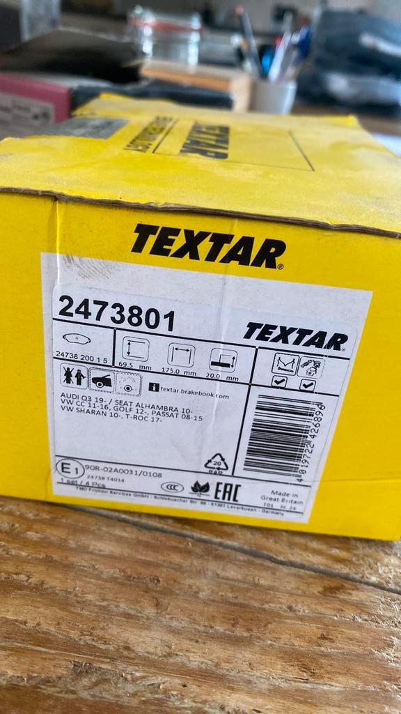 Remblokken TEXTAR - AUDI/VW/SEAT/, Auto-onderdelen, Remmen en Aandrijving, Audi, Nieuw, Ophalen of Verzenden