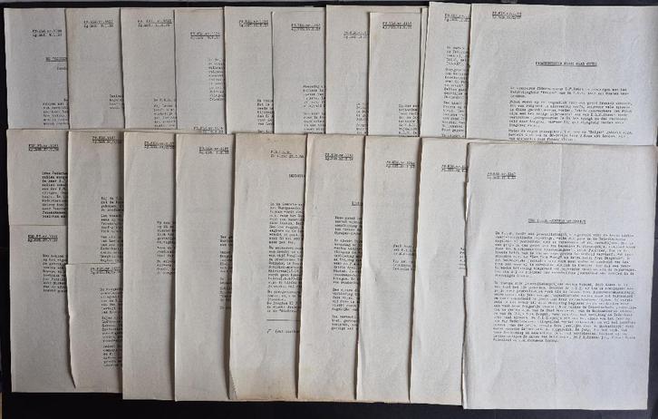 22 KLM persberichten 1938, nr. 1088 t/m 1147, Verzamelen, Luchtvaart en Vliegtuigspotten, Gebruikt, Boek of Tijdschrift, Ophalen of Verzenden