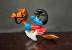 Smurf op Stokpaard - Schleich Vintage jaren 70/80, Verzamelen, Ophalen of Verzenden, Zo goed als nieuw, Overige Smurfen, Poppetje, Figuurtje of Knuffel