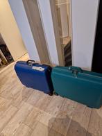 Twee Samsonite koffers (blauw/groen) - 68.5 liter, Sieraden, Tassen en Uiterlijk, Koffers, Gebruikt, Hard kunststof, 45 tot 55 cm