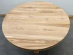Nieuwe Robuuste Eiken Eettafel - 130cm, Ophalen, Nieuw, Rond