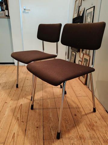 2 Vintage Gispen 1231 buisframe bureaustoel eettafel stoel  beschikbaar voor biedingen