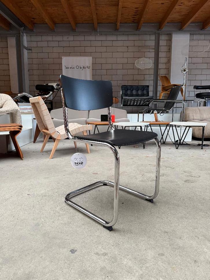 Thonet S43 eetkamerstoel, Huis en Inrichting, Stoelen, Zo goed als nieuw, Eén, Zwart, Ophalen