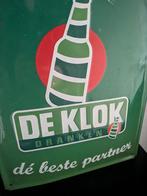 Reclamebord de klok, Verzamelen, Biermerken, Ophalen of Verzenden, Gebruikt, Reclamebord, Plaat of Schild, Overige merken