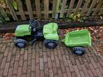 Trap tractor met kar - Zevenaar, Kinderen en Baby's, Speelgoed | Buiten | Voertuigen en Loopfietsen, Ophalen, Gebruikt, Trapvoertuig