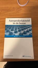 B.E. Hertstein - Aansprakelijkheid in de bouw, Ophalen of Verzenden, Zo goed als nieuw, B.E. Hertstein