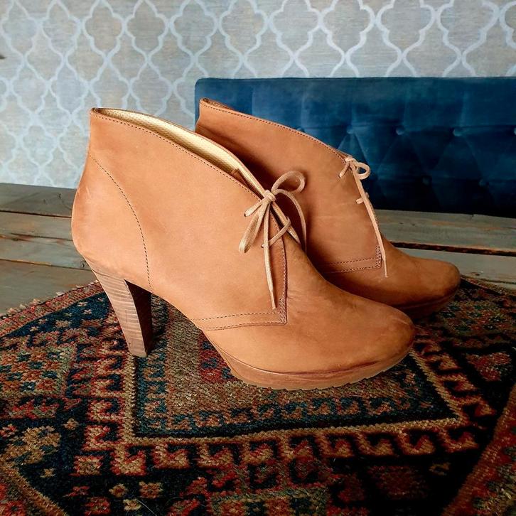 Paul Green, leren enkellaarsjes mt 40, Kleding | Dames, Schoenen, Gedragen, Zwart, Ophalen of Verzenden