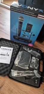 Vonyx WM82 microfoon set handmicrofoon + bodypack draadloos, Ophalen of Verzenden, Zo goed als nieuw, Draadloos
