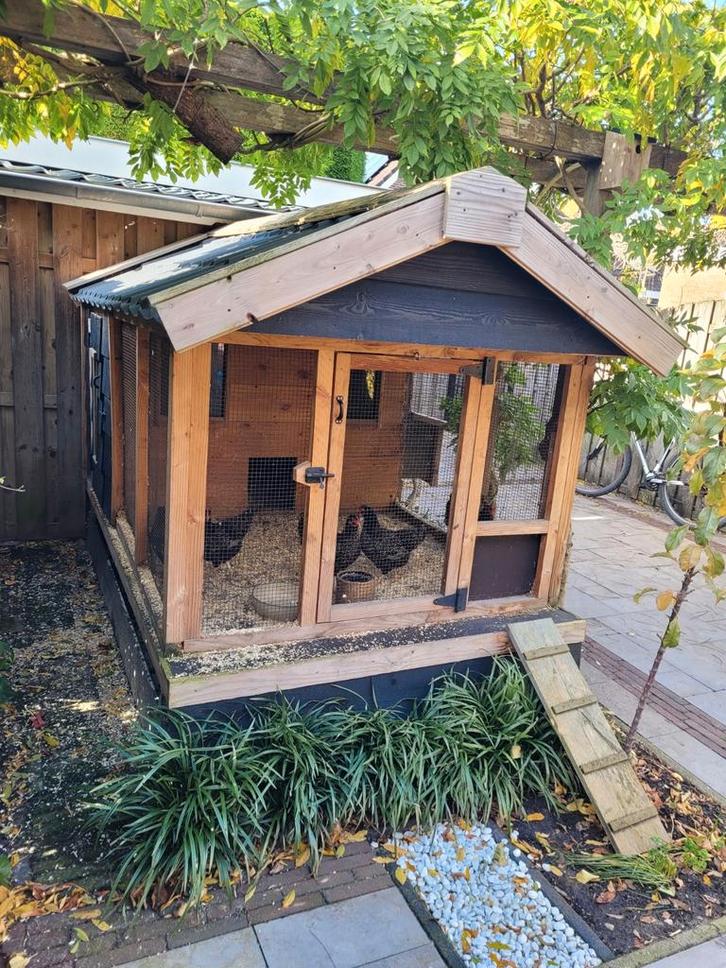 Prachtig kippenhok (evt. inclusief kippen), Dieren en Toebehoren, Pluimvee | Toebehoren, Zo goed als nieuw, Kippenhok of Kippenren