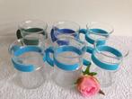 💙6 Vintage RANDWYCK Theeglazen uit de jaren 80/90., Huis en Inrichting, Keuken | Servies, Ophalen, Glas of Glazen, Overige stijlen
