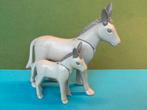Jan 308: playmobil: dieren: ezel met veulen., Ophalen of Verzenden, Gebruikt, Los playmobil