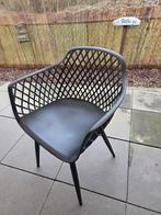 Zwarte tuinstoelen 6 stuks, Tuin en Terras, Tuinstoelen, Ophalen of Verzenden, Gebruikt, Kunststof
