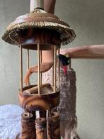 Bamboe windgong met vogel in hut uit bali indonesie, Tuin en Terras, Verburgt Vintage, Nieuw, Ophalen of Verzenden, https://verburgtvintage.nl/#contact