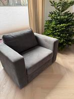 Antracietkleurige fauteuil / loveseat, Huis en Inrichting, Ophalen, Gebruikt, Eenpersoons, 150 tot 200 cm