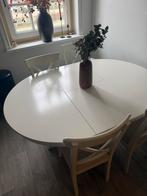 IKEA uitschuifbare eettafel, Huis en Inrichting, Tafels | Eettafels, Ophalen, Zo goed als nieuw, Rond, 100 tot 150 cm