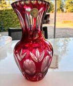 Kristallen Rode Vaas - Bavaria Duitsland, Antiek en Kunst, Antiek | Vazen, Ophalen of Verzenden