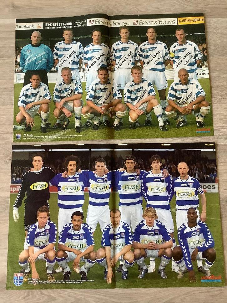 Posters FC Zwolle Jaren 2000, Verzamelen, Sportartikelen en Voetbal, Zo goed als nieuw, Poster, Plaatje of Sticker, Overige binnenlandse clubs