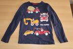 Voertuigen longsleeve maat 128 met flapjes, Ophalen of Verzenden, Zo goed als nieuw, Jongen, Shirt of Longsleeve