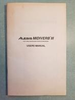 HANDLEIDING Alesis - Midiverb III=Midiverb 3=original manual, Ophalen of Verzenden, Zo goed als nieuw, Delay of Echo