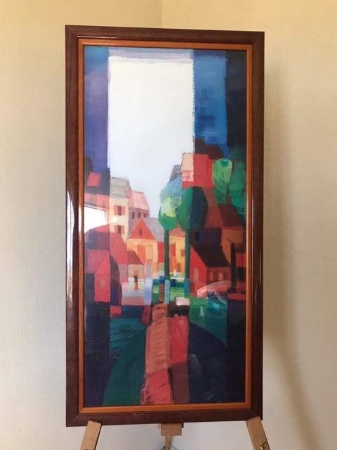 Ton Schulten - kleurrijk werk - ingelijst, Antiek en Kunst, Kunst | Schilderijen | Abstract, Ophalen