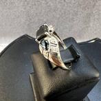 Gouden ring | 10K* | 2,19gr | witgoud saffier | 384197, Sieraden, Tassen en Uiterlijk, Ringen, Gebruikt, Ophalen of Verzenden