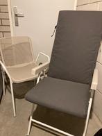 Tuinstoel met kussens en balkontafeltje Ikea, Ophalen, Zo goed als nieuw, Kunststof, Inklapbaar