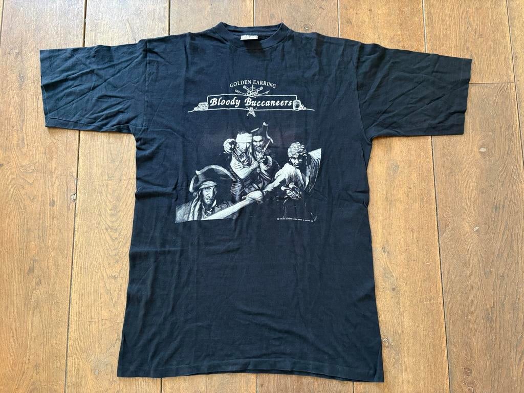Golden Earring Bloody Buccaneers Tour 1991 Euro tshirt  XL, Verzenden, Gedragen, Maat 56/58 (XL), Zwart