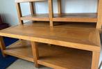 Side tables eikenhout, Huis en Inrichting, Tafels | Sidetables, 25 tot 50 cm, 100 tot 150 cm, Gebruikt, Rechthoekig