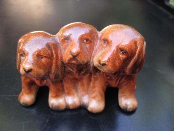 Engels Beswick Beeldje 3 Spaniël ? Hondjes Puppy's Model 917, Antiek en Kunst, Antiek | Porselein, Ophalen of Verzenden