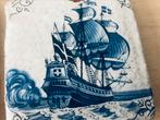 Delfts Blauwe Tegels met Zeilschepen, Antiek en Kunst, Ophalen