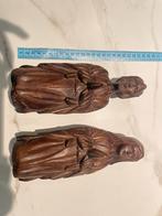 Houtsnijwerk Joseph en Maria - 22 cm, Antiek en Kunst, Kunst | Beelden en Houtsnijwerken, Ophalen of Verzenden