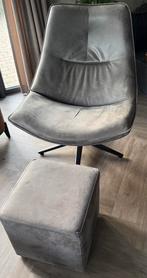 Draaibare relax fauteuil met hocker, Huis en Inrichting, Fauteuils, Ophalen, Overige materialen, Minder dan 75 cm, Relax zitbreedte 84 cm, zithoogte 44 cm, hoogte stoel 100 cm