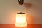 Retro vintage glazen opaline lamp / hanglamp - Bloem, Ophalen of Verzenden