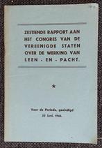Zestiende rapport USA Lend Lease 1944, Verzamelen, Militaria | Tweede Wereldoorlog, Ophalen of Verzenden, Landmacht, Amerika, Boek of Tijdschrift