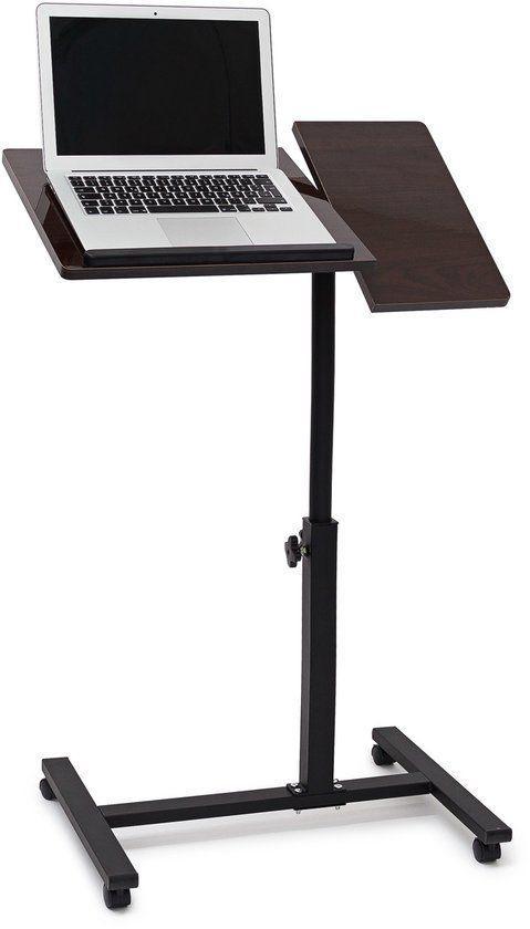 Laptoptafel op wieltjes - verstelbare hoogte, Huis en Inrichting, Bureaus, Gebruikt, Bureau, In hoogte verstelbaar, Met wielen