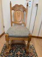 Te Koop 4 4eik4n eetkjamerstoelen met eiken tafel, Gebruikt, Eikenhout, 200 cm of meer, Vier personen