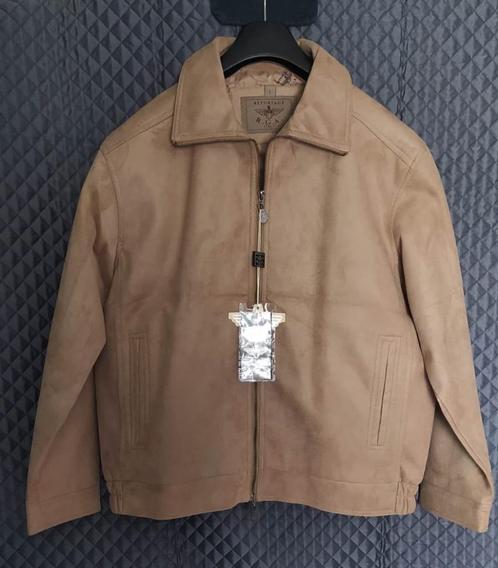 SALE : Voorjaars jack beige suede leder in de maat L :, Kleding | Heren, Jassen | Zomer, Nieuw, Maat 52/54 (L), Beige, Ophalen of Verzenden