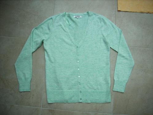 Nieuw gebreid V-hals vestje The Sting groen gemêleerd maat L, Kleding | Dames, Truien en Vesten, Nieuw, Maat 42/44 (L), Groen