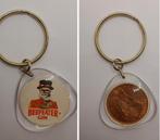 Mooie sleutelhanger Beefeater Gin met Penny munt, Ophalen of Verzenden, Zo goed als nieuw