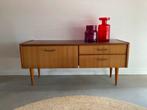 Midcentury vintage teakhouten klein dresdoir, Ophalen, Gebruikt, 100 tot 150 cm, 3 of 4 laden